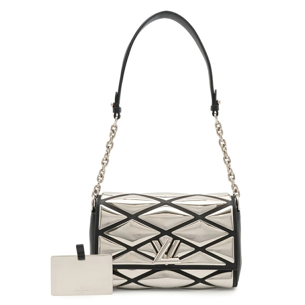 LOUIS VUITTON Maltage GO-14PM Chain Bag Shoulder Matelassé Pattern Metal Leat...